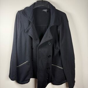 Torrid Black Button Up Collared Jacket Size 2X
